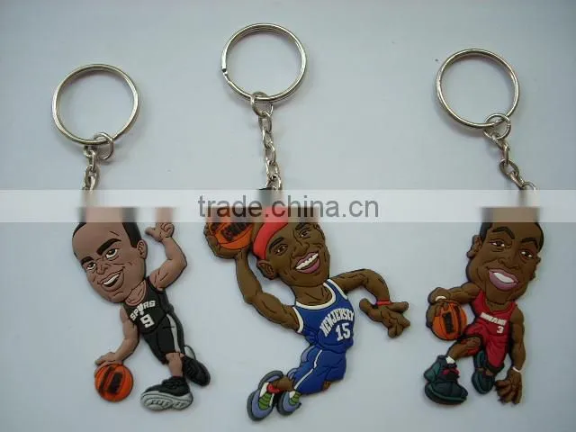 Promotional souvenir giveaway gift OEM custom 3d soft pvc keychain