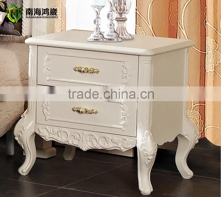 Luxury Antique European French Baroque Style Ivory White Hand Carved Wooden MDF Vanity Dressing Table Set