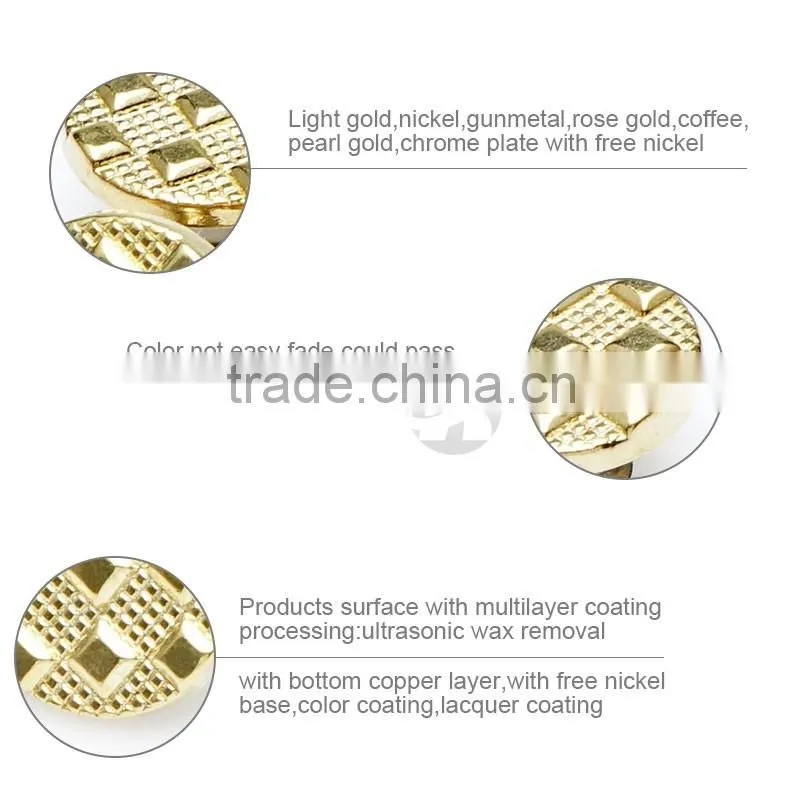 Fashion Embossed Logo Gold Jean Jacket Buttons