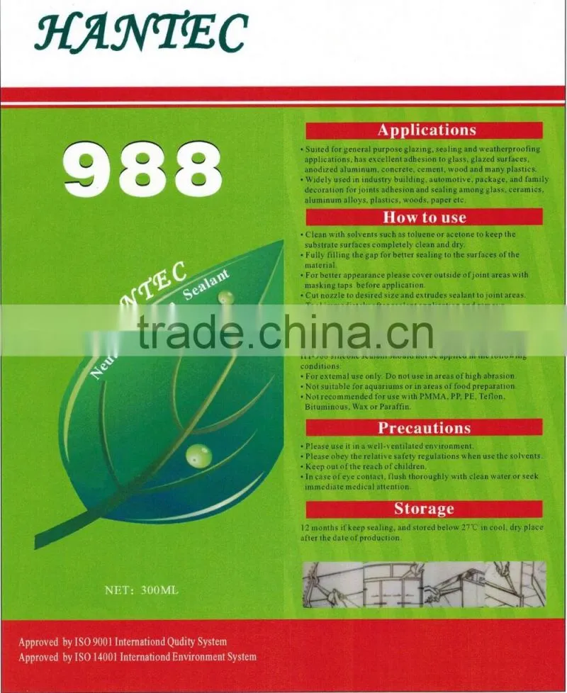 anti-fungus Neutral Silicone Sealant/General purpose Neutral silicone sealant