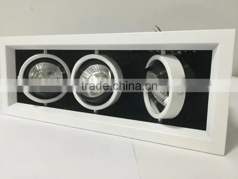 3x5W Square recessed grille light ceiling light office light