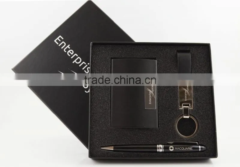 High-end Company Gifts Business Travel Portable Tool Kits including Name Card Holder, Key Chain and Ballpoint Pen