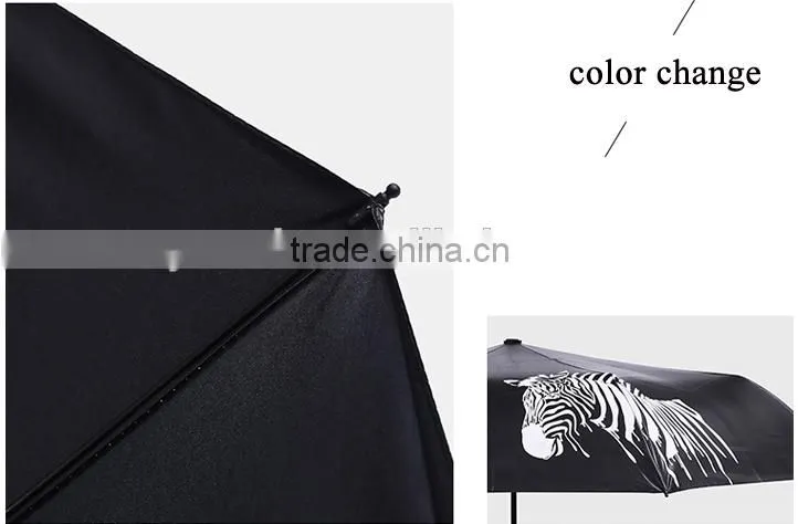 promotion 3 folding advertising color change umbrella