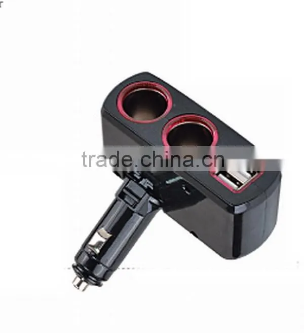 2 Way Cigarette Lighter Socket With USB