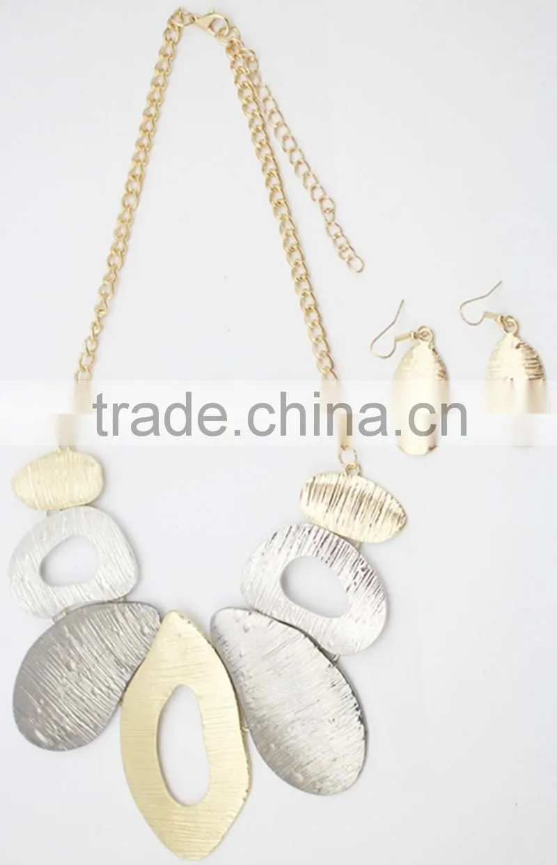 Indian gold plated necklace set light weight gold necklace set