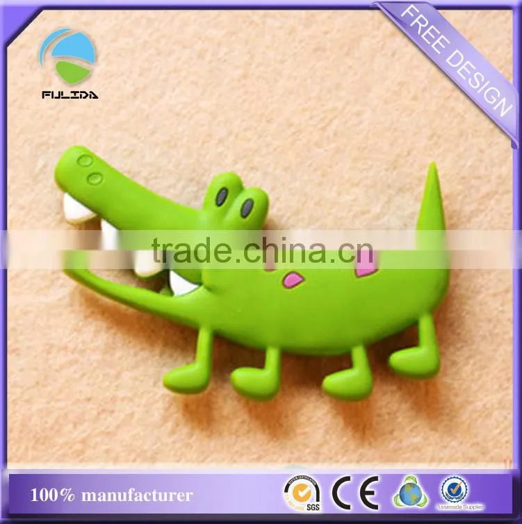 one side lion animal design rubber promotional fridge magnet