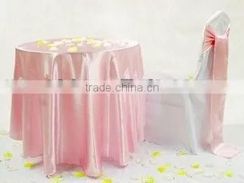 Plain satin table cloth for wedding and banquet