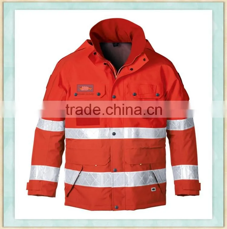 High visibility waterproof and breathable gore tex jacket with EN343