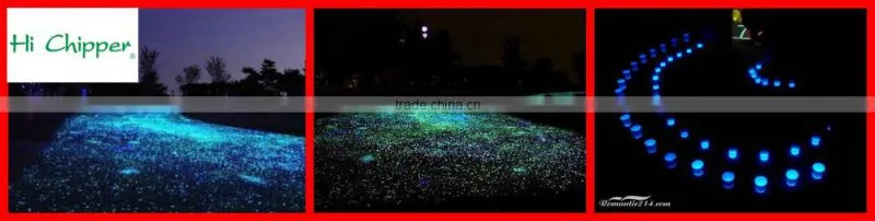 Colored glow in dark glass concrete