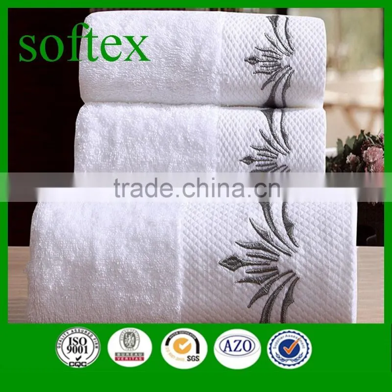 China wholesale luxury hotel towels with customized logo