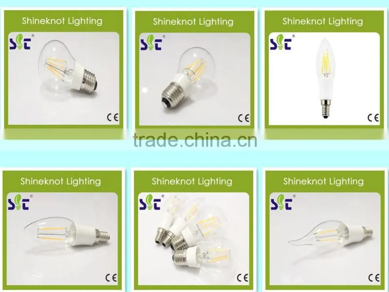 2015 new design 6W led Filament Bulb, led Filament light,360 degree glass bulb