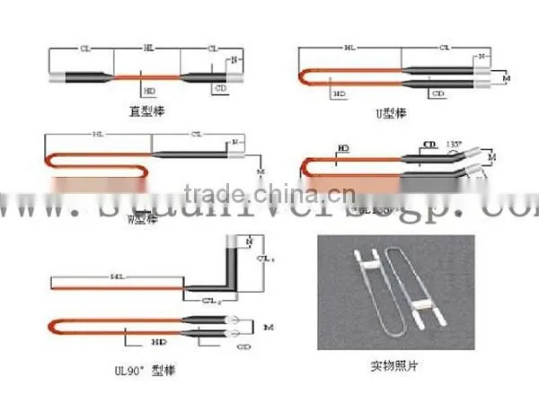 2016 hot sale high temperature super mosi2 heating elements