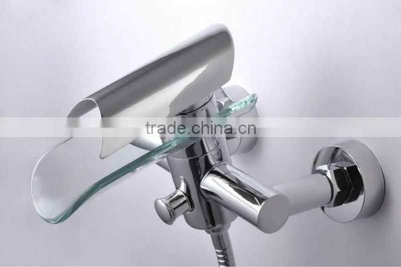 In-wall Glass Spout Bath Shower FaucetQH0814W