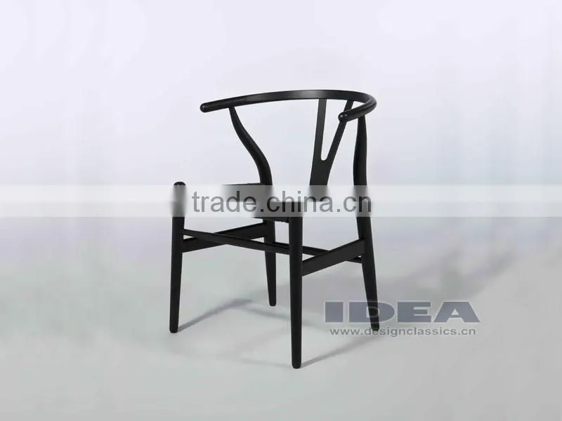 DC6013 Replica Hans Wegner Wishbone Chair - Beech Solid Wood in Black Color