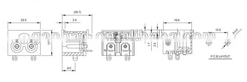 IEC 60320 Mickey C6 inlet socket