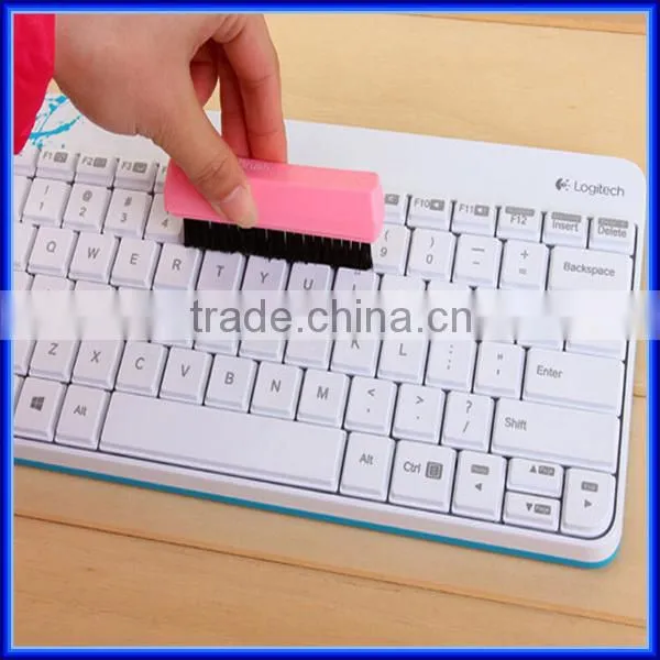 Money saving 3 in 1 multifuntional keyboard office stationery, useful brush stapler paper punch office stationery