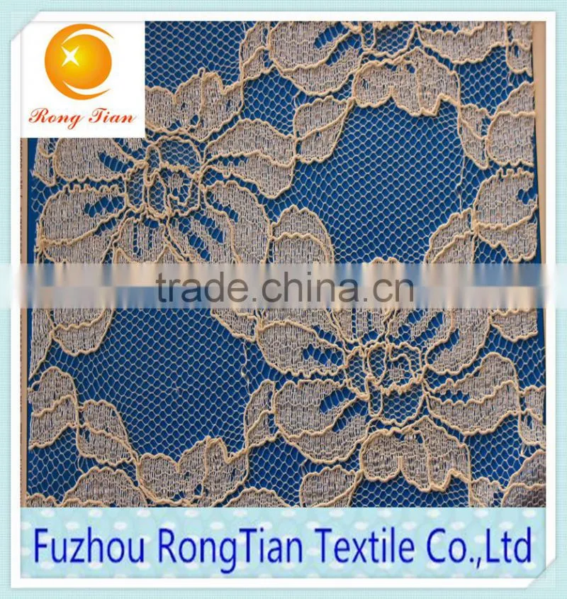 French luxury have light guipure lace fabric for wedding dress