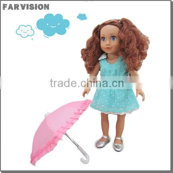 Wholesale Colorful Mini Umbrella For 18 inch Dolls DIY doll umbrellas