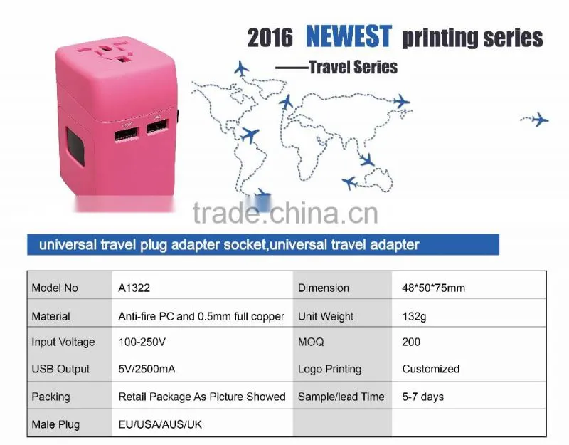 Wholesale UK Chargers Promotional Gifts International World Travel Plug