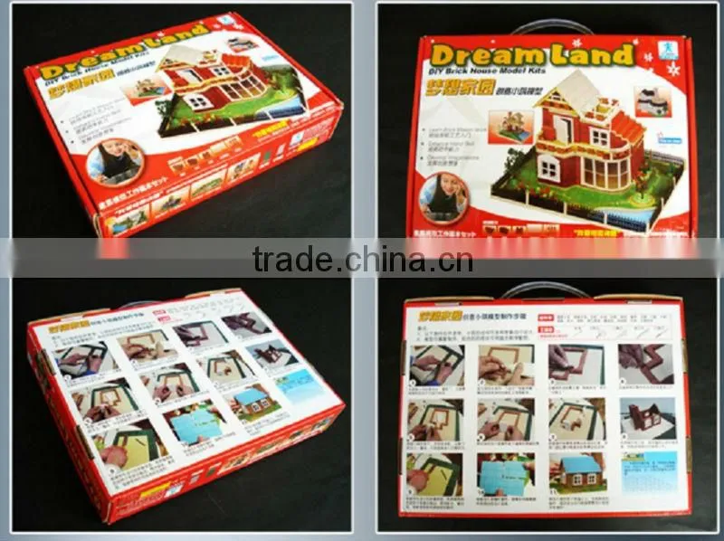 Dream Land DIY Brick House Model Kits Educational Brain Model
