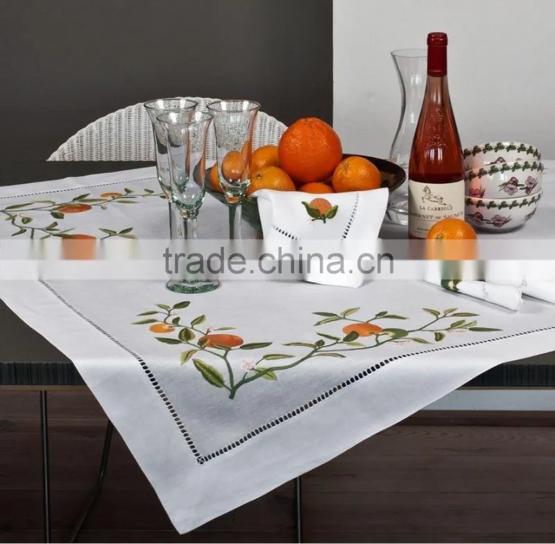 hand embroidery table cloth