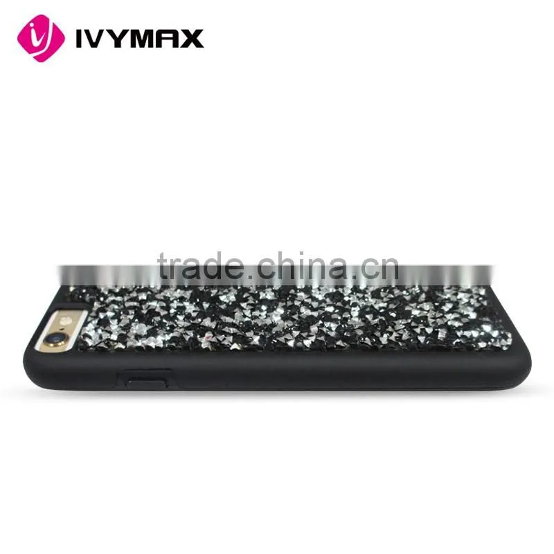 Manufacturer China glitter case leather skin mobile back cover for iphone 6s phone accessories case