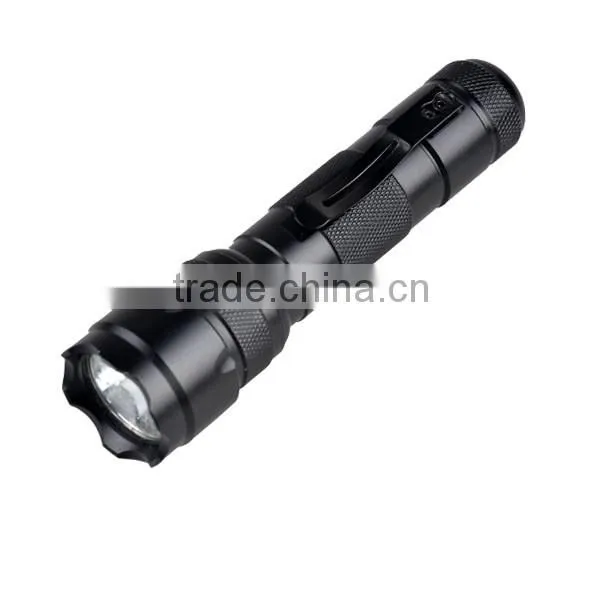 Aluminum 3 Modes High Power XM-L T6 LED Police Security Flashlight With Clip