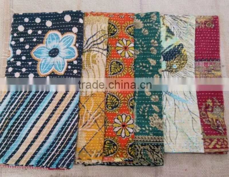 kantha shawl scarf scarves vintage tribal print saree silk scarf bohemian shawl