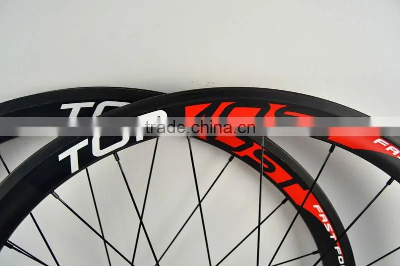 super light 38mm clincher carbon fiber bike wheels set