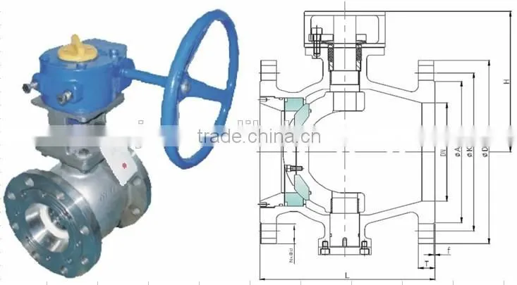 Flange Insulation Fixed Ball Valves PN16