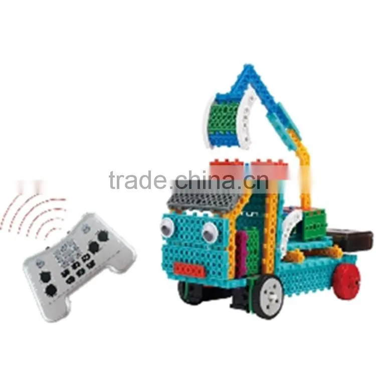 2 in 1 four channel rc building blocks kids educational