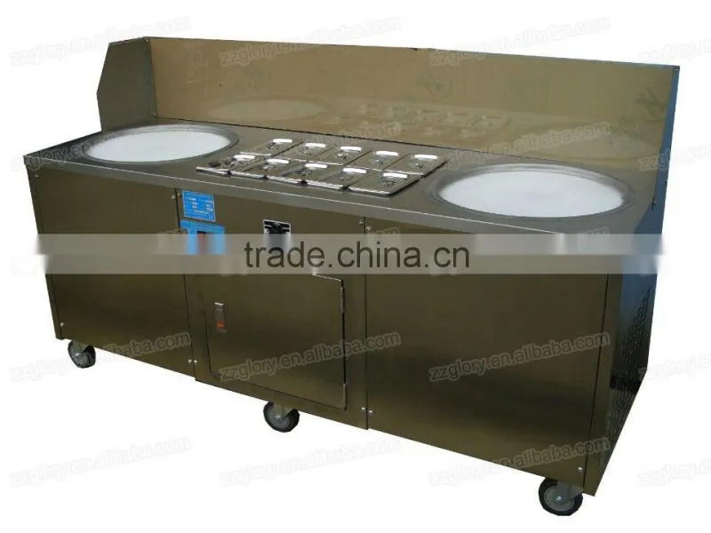 GL-F700 Multi-functional double pan fried ice cream making machine