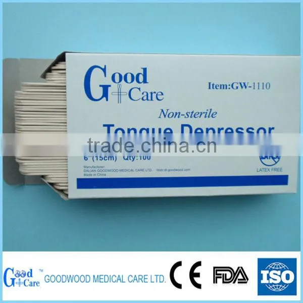 2015 new disposable sterile wooden tongue depressor