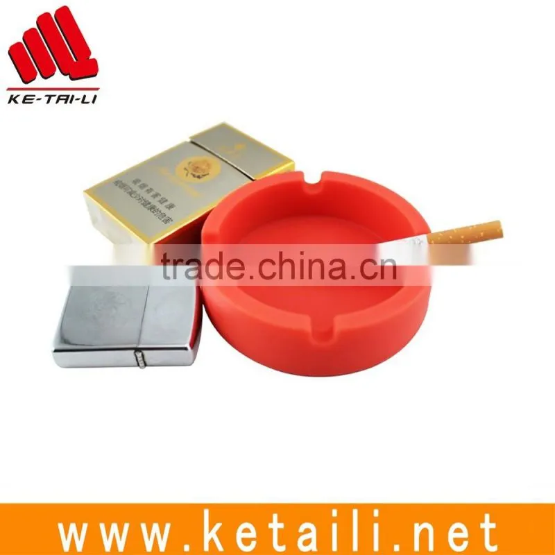 Made in China Silicone Rubber Round Gift Smoke Absorbing Smoking Accessories Ashtray Factory