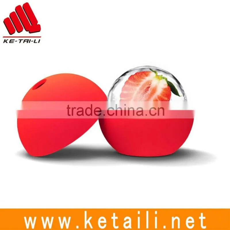 2016 hot selling silicone Ice tray personalized ice cube tray in ball shape made in china