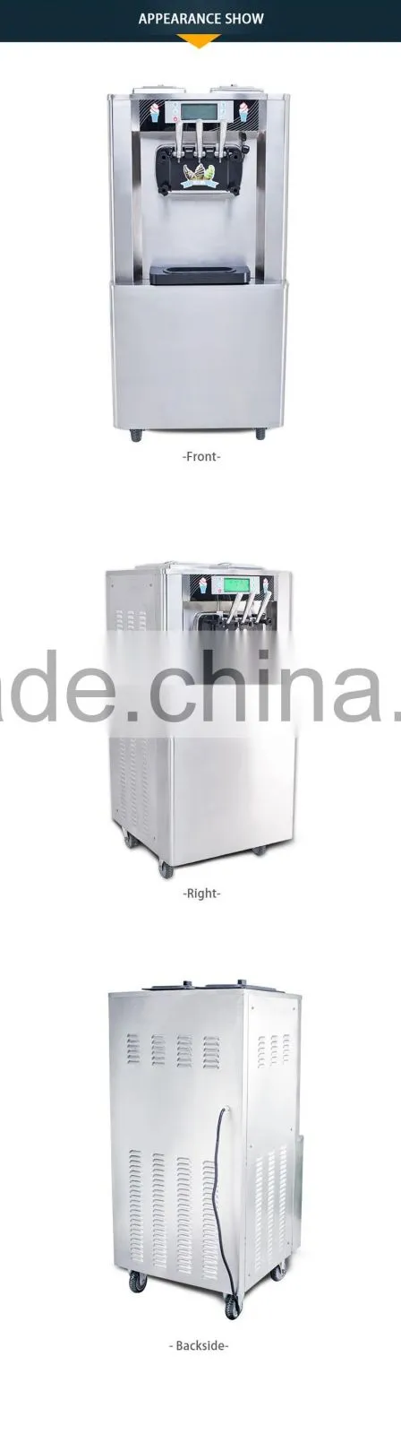 2+1 Mixed Flavors Ice Cream Vending Machine With Good Price,CE approved