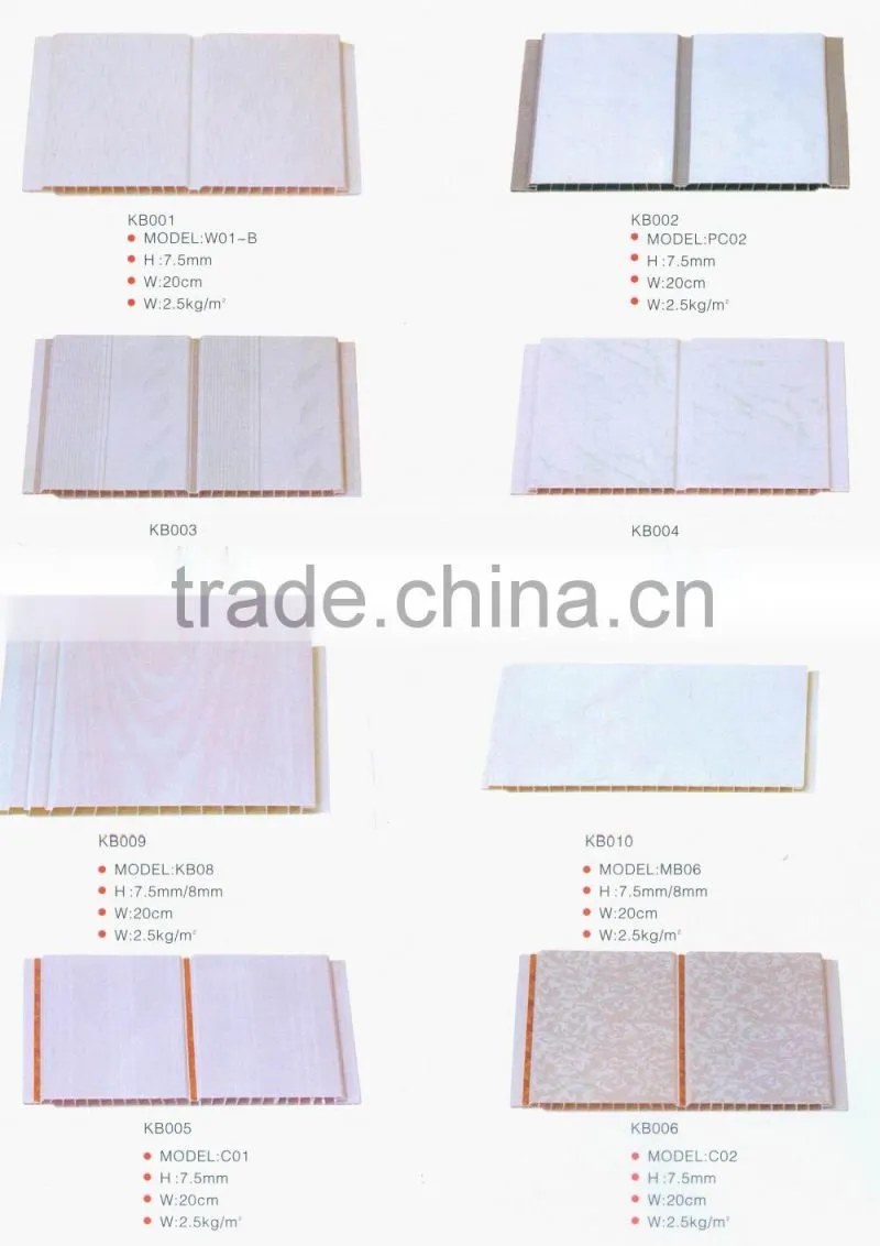 House decoration pvc ceiling board panel