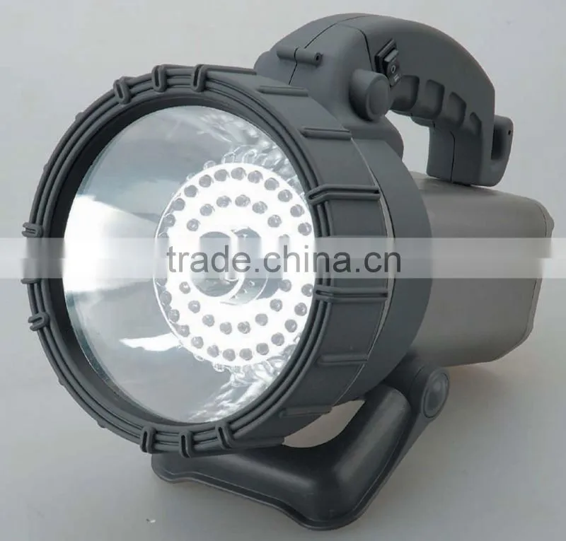 Portable factory selling SILVER color rechargeable spotlight ce/rohs