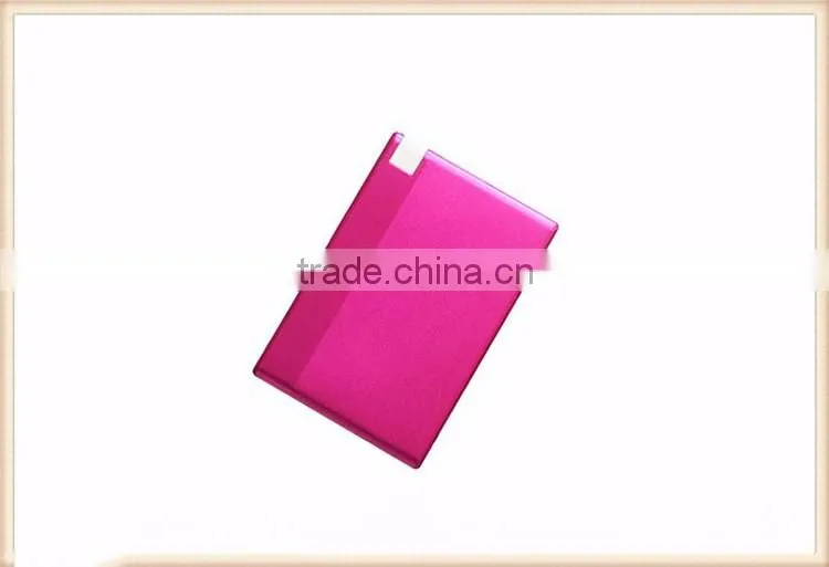 2016 Wholesale Super Slim Ultra-thin Credit Card Size Portable Battery Power Bank Charger For Samsung Micro
