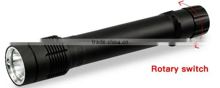 Most powerful 1000 Lumen xm l2 Ip68 26650 rechargeable battery led flashlight for diving