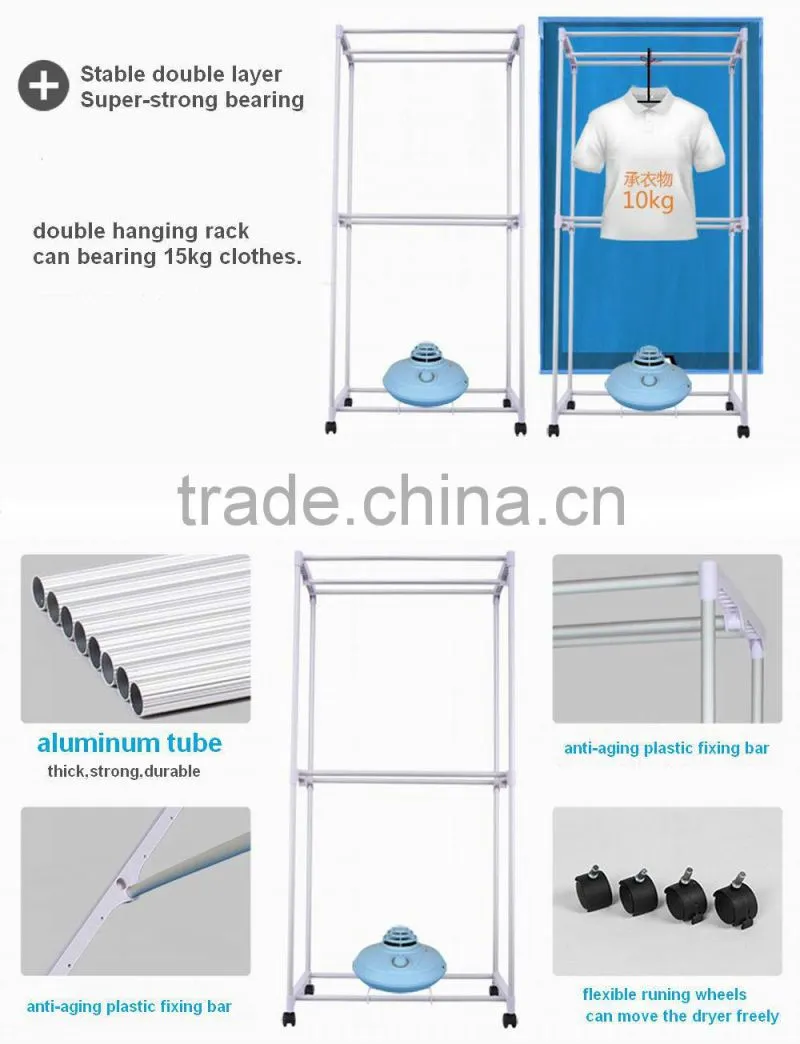Electric mini laundry clothes dryer, clothes dryer air warmer