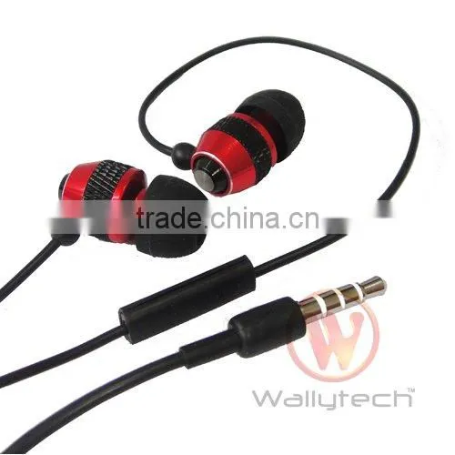 Wallytech Metal Stereo Earphone For iPhone For iPad For iPod