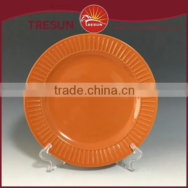 stoneware embossing plates, ceramic solid color glaze plates