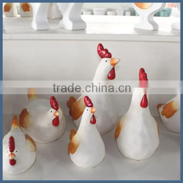 Christmas decoration ornaments white ceramic chicken