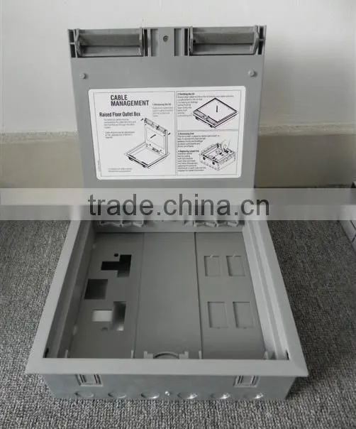 Electrical Floor Box/Floor Outlet Box/under floor service box with 13A SWITCHED SOCKET PLATES