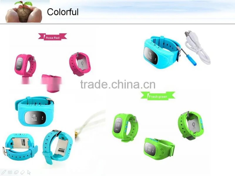 Useful and Colorful GPS Smart Watch for Children Tracker