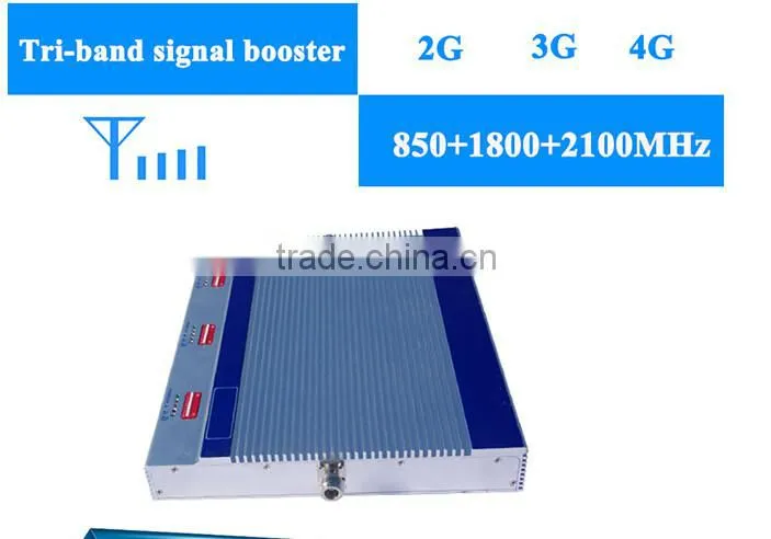 KIngtone new mobile Vehicle 850/1800/2100MHz repeater tri-band car mobile signal booster