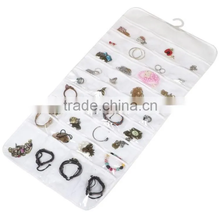 72 Pockets Hanging Jewelry Organizer Earring Storage Bag