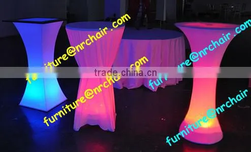 shanghai wholesale furniture event banquet led illuminating poseur table props