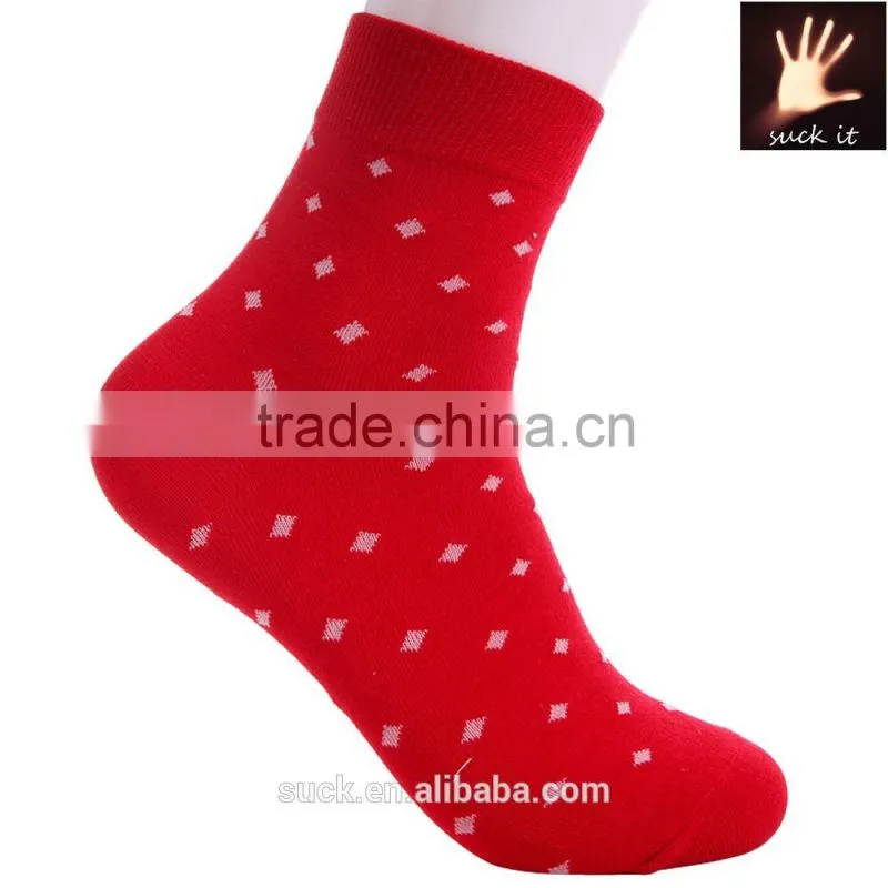 6 Colors Men's Dot Comfortable Soft Cotton Casual Dress Socks